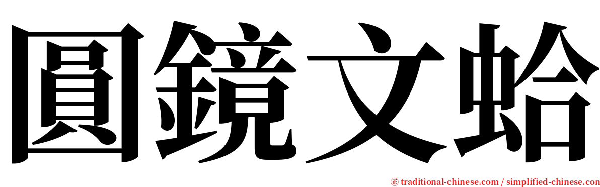 圓鏡文蛤 serif font