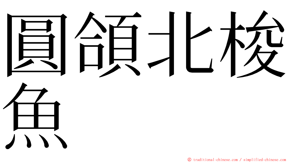 圓頜北梭魚 ming font