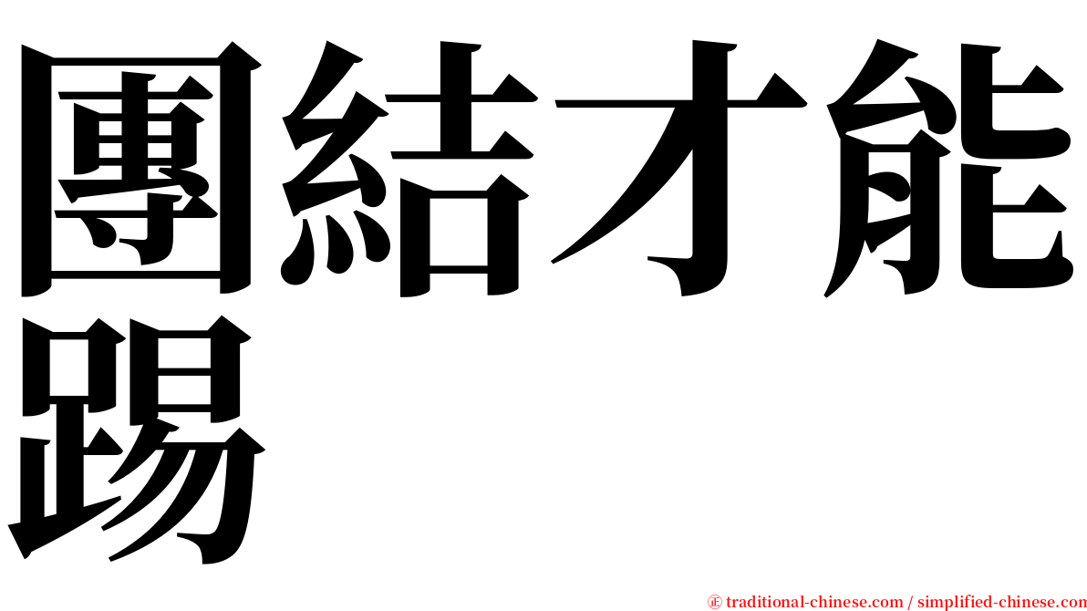 團結才能踢 serif font