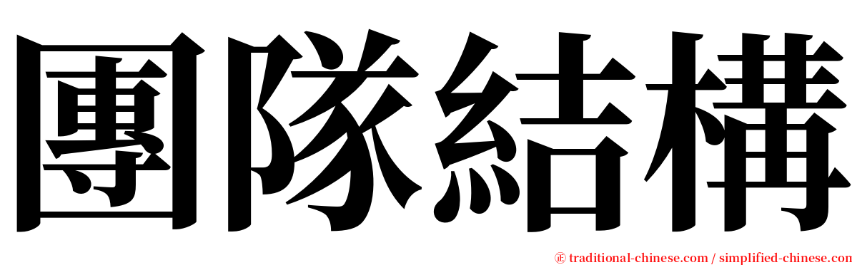 團隊結構 serif font