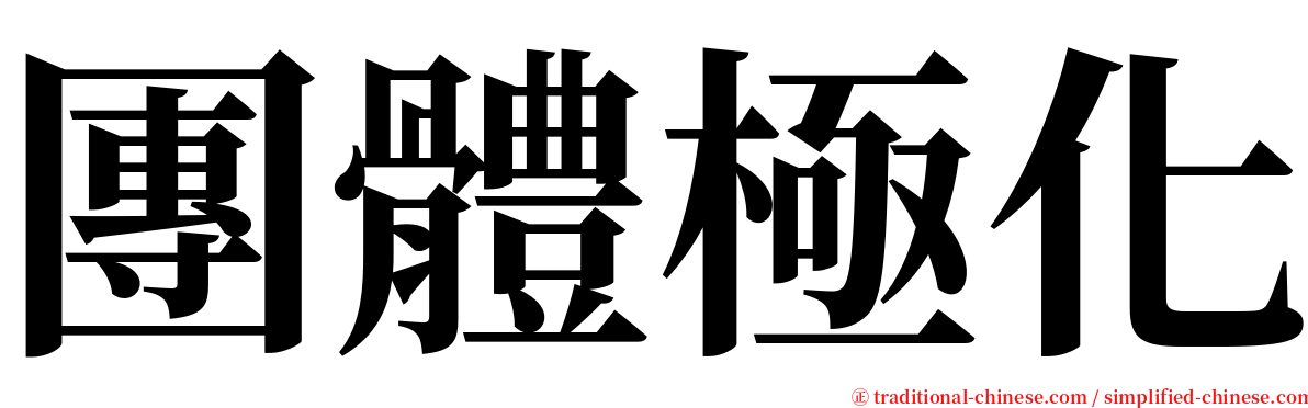 團體極化 serif font