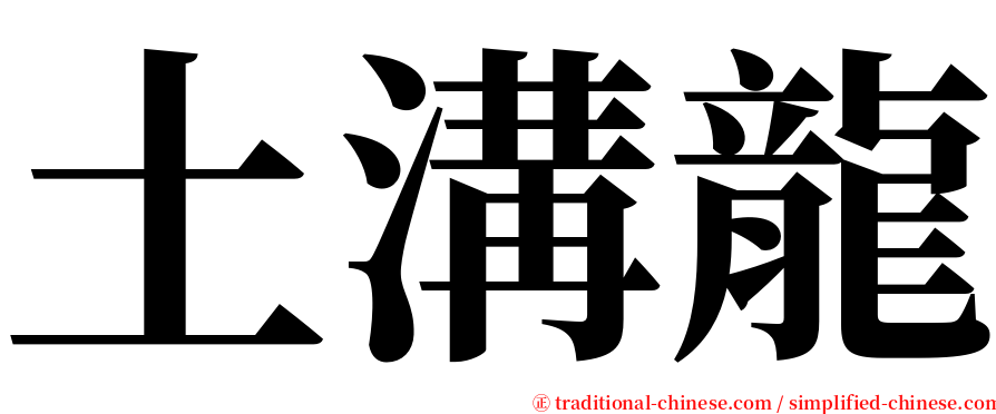 土溝龍 serif font