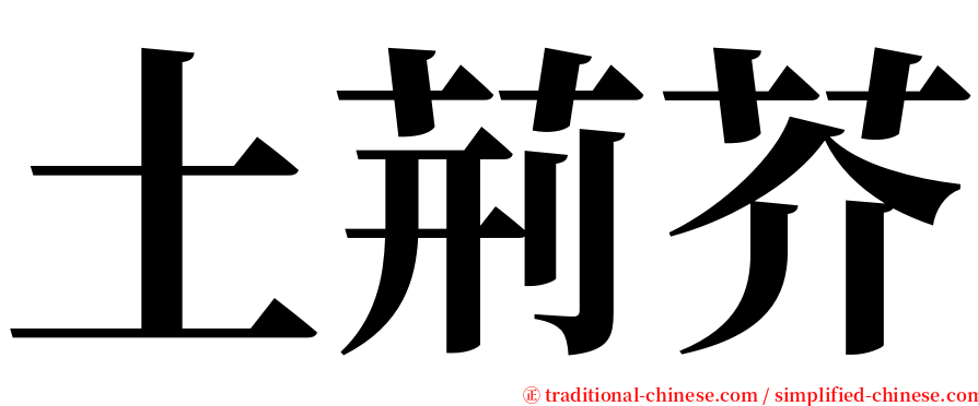 土荊芥 serif font