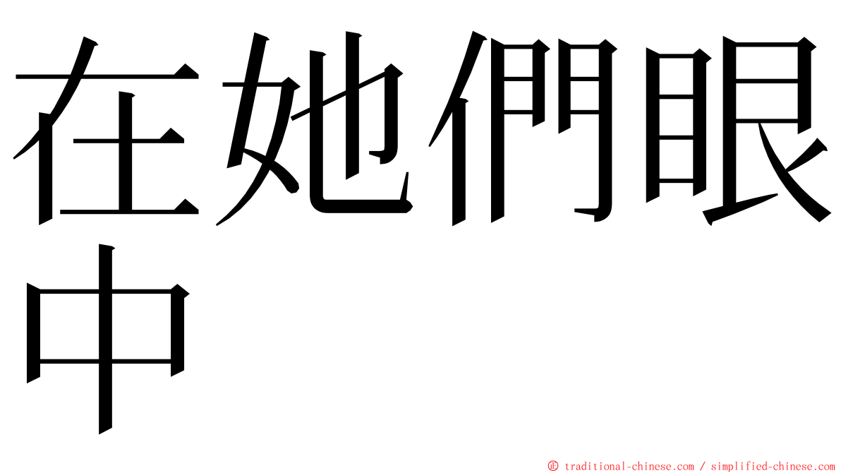 在她們眼中 ming font