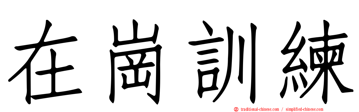 在崗訓練