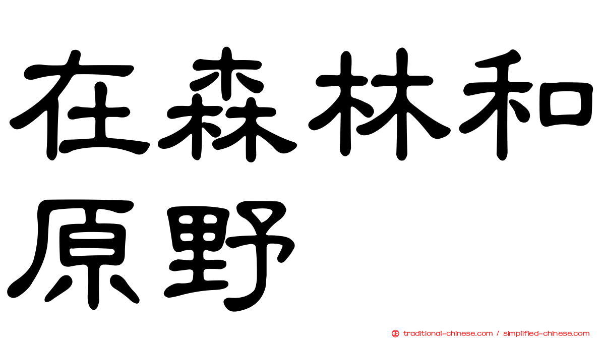 在森林和原野