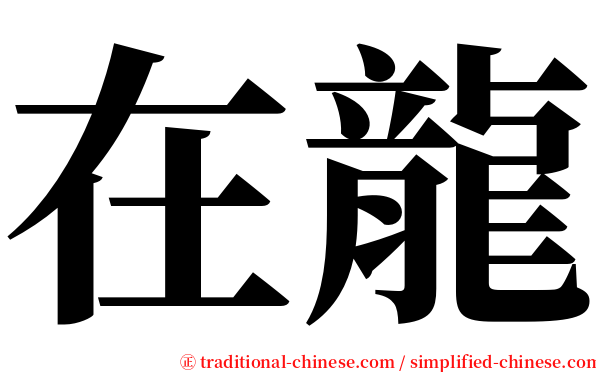 在龍 serif font