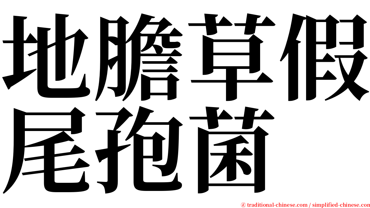 地膽草假尾孢菌 serif font