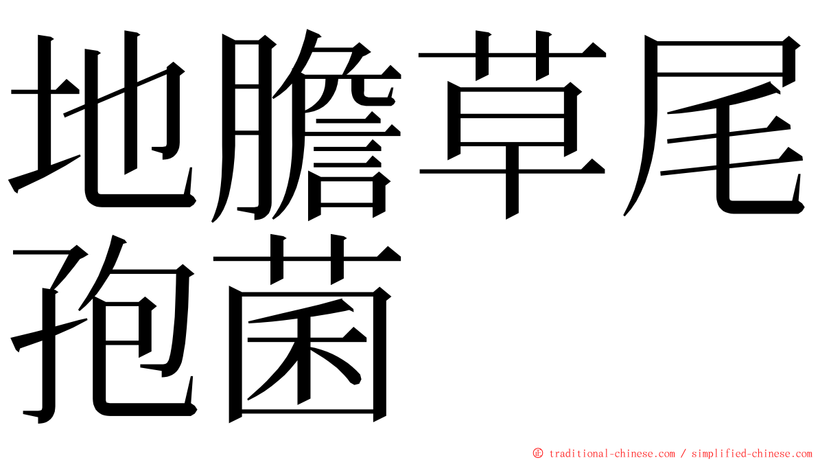 地膽草尾孢菌 ming font