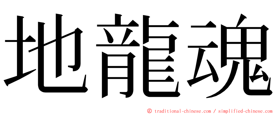 地龍魂 ming font