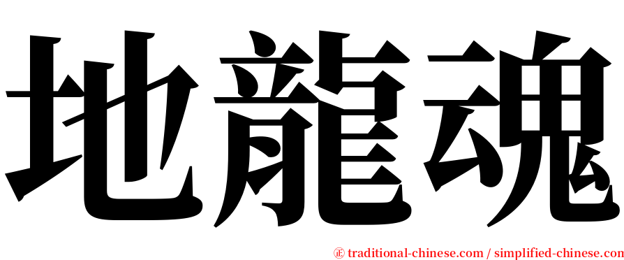 地龍魂 serif font