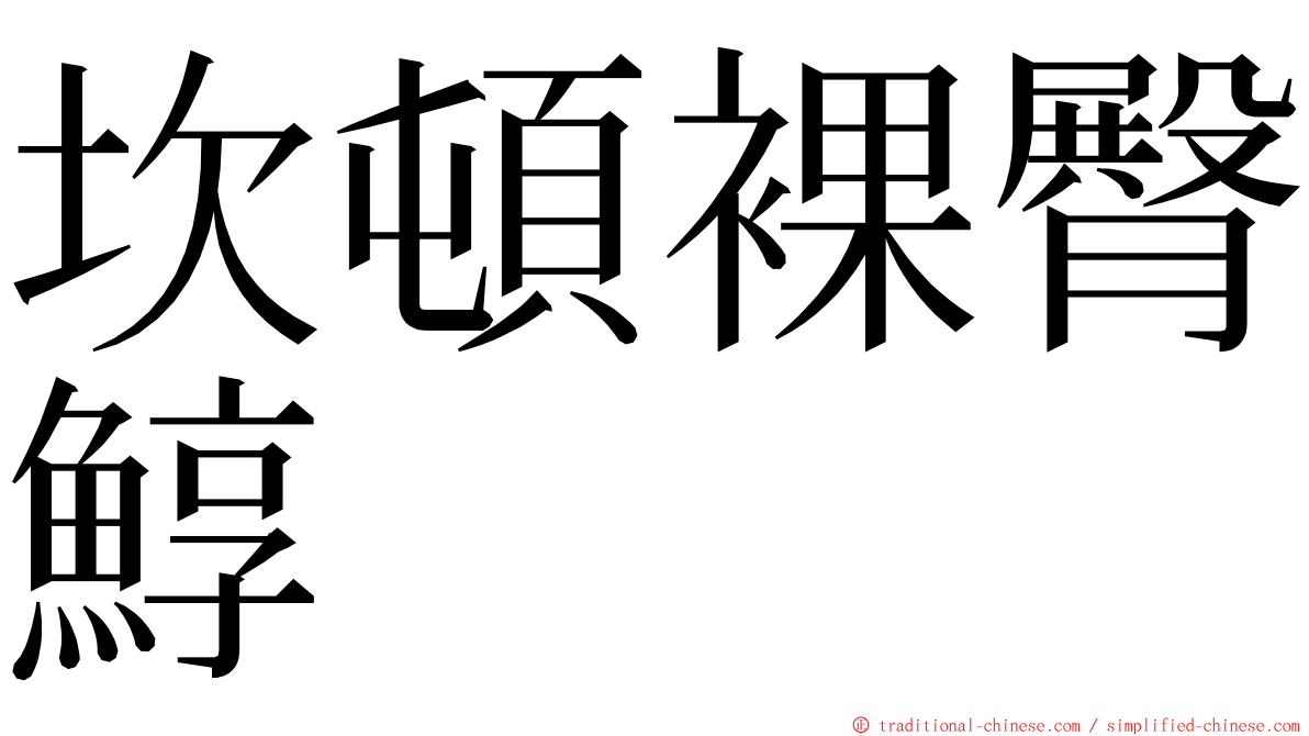 坎頓裸臀鯙 ming font