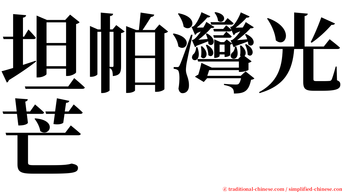 坦帕灣光芒 serif font