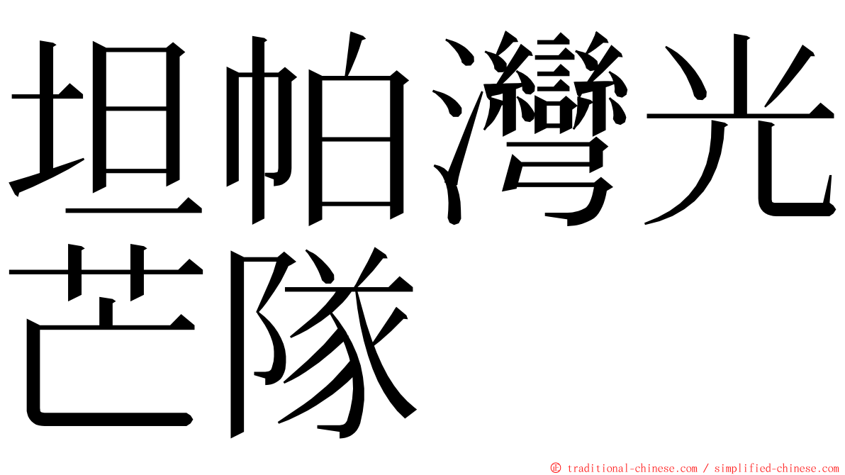 坦帕灣光芒隊 ming font