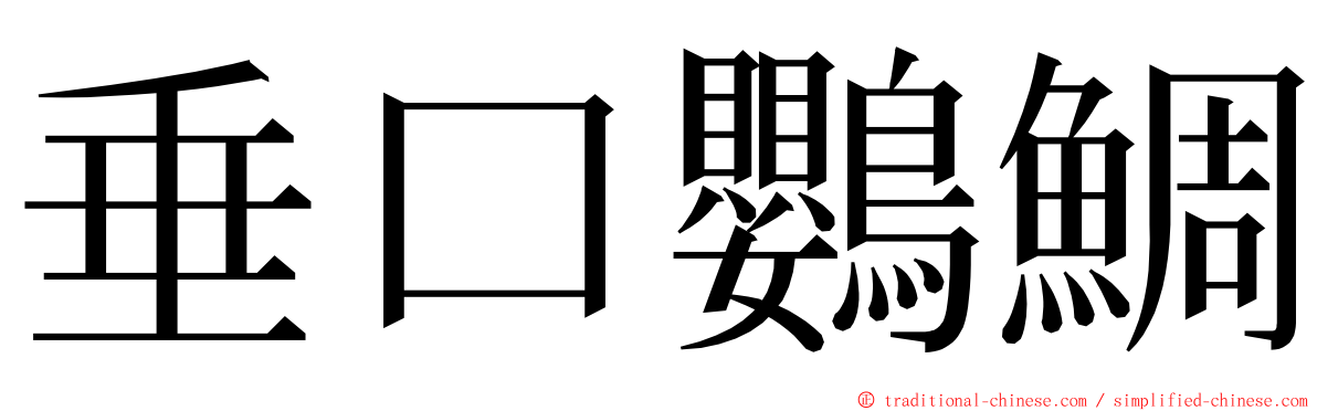 垂口鸚鯛 ming font