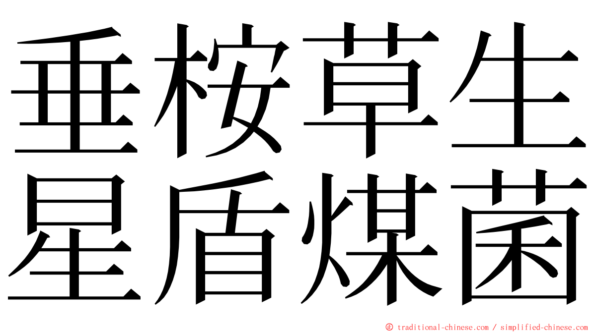 垂桉草生星盾煤菌 ming font