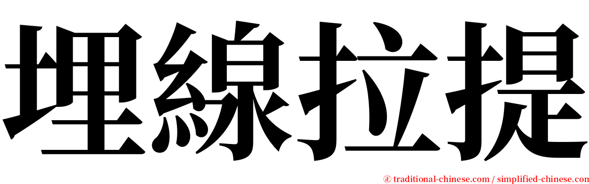 埋線拉提 serif font