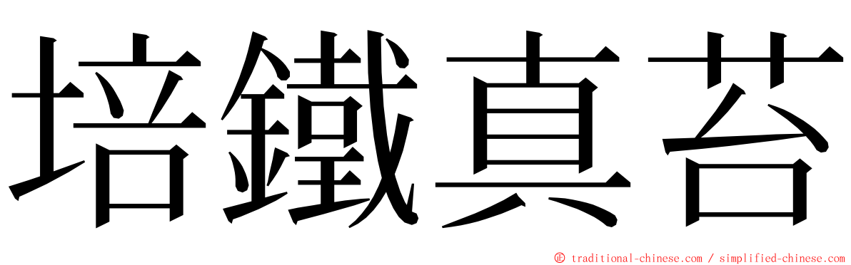 培鐵真苔 ming font
