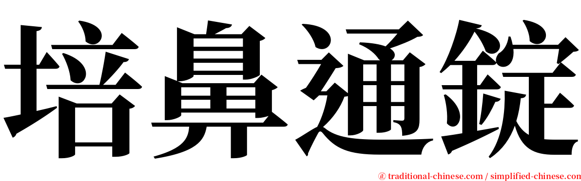 培鼻通錠 serif font