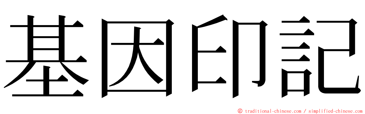 基因印記 ming font