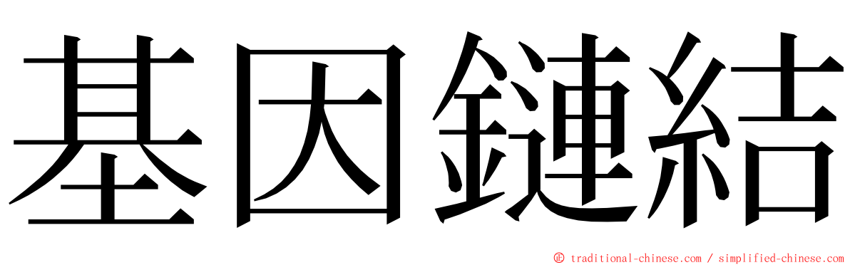 基因鏈結 ming font