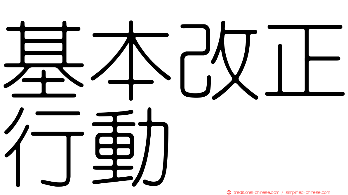 基本改正行動