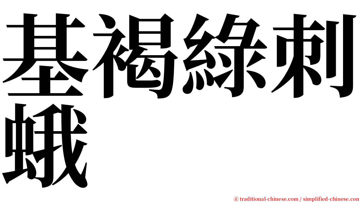 基褐綠刺蛾 serif font