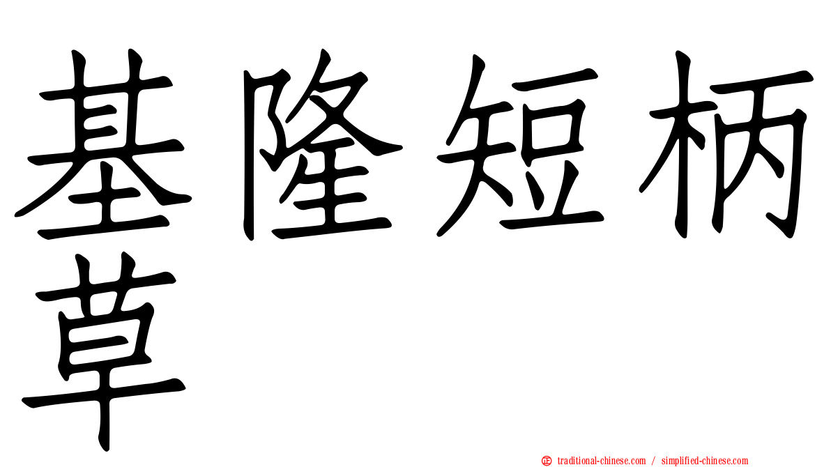 基隆短柄草
