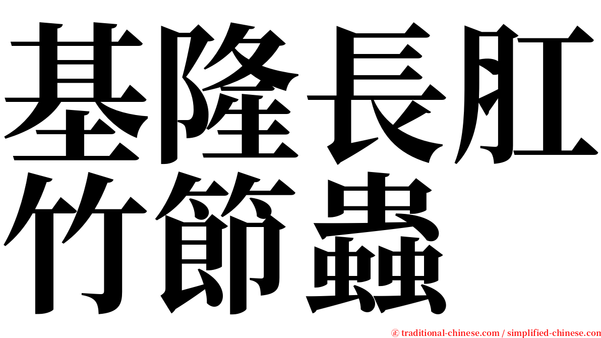 基隆長肛竹節蟲 serif font