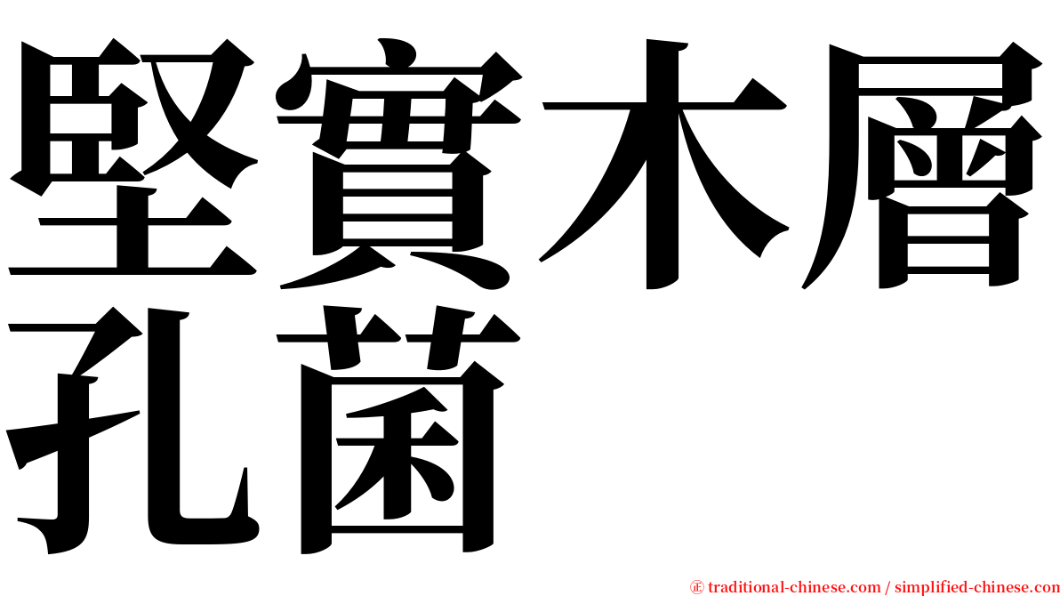 堅實木層孔菌 serif font