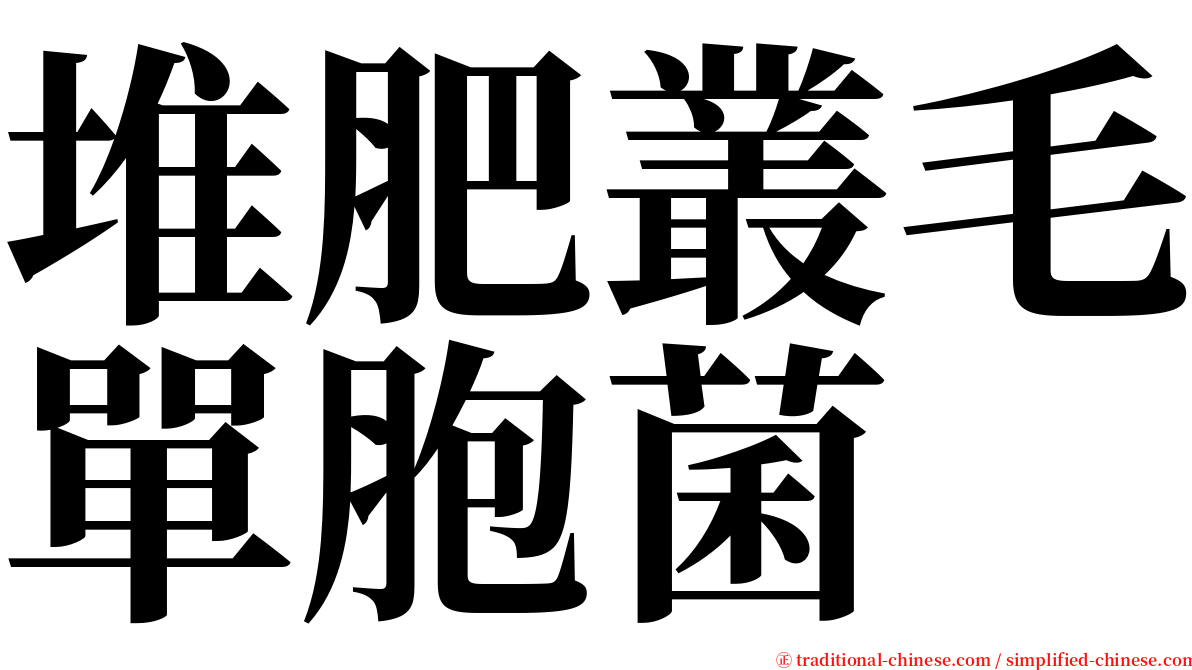 堆肥叢毛單胞菌 serif font