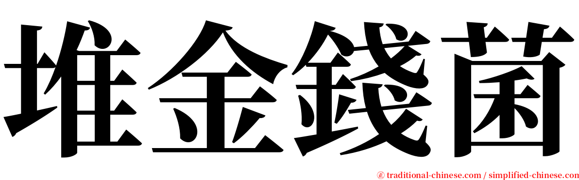 堆金錢菌 serif font