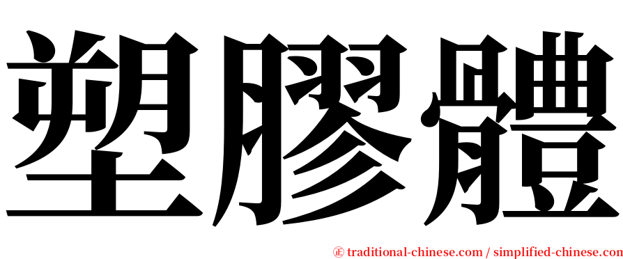 塑膠體 serif font