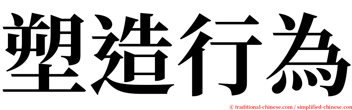 塑造行為 serif font