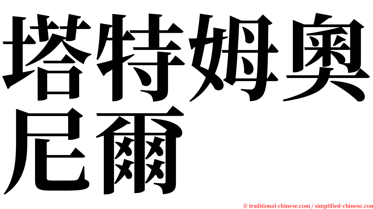 塔特姆奧尼爾 serif font