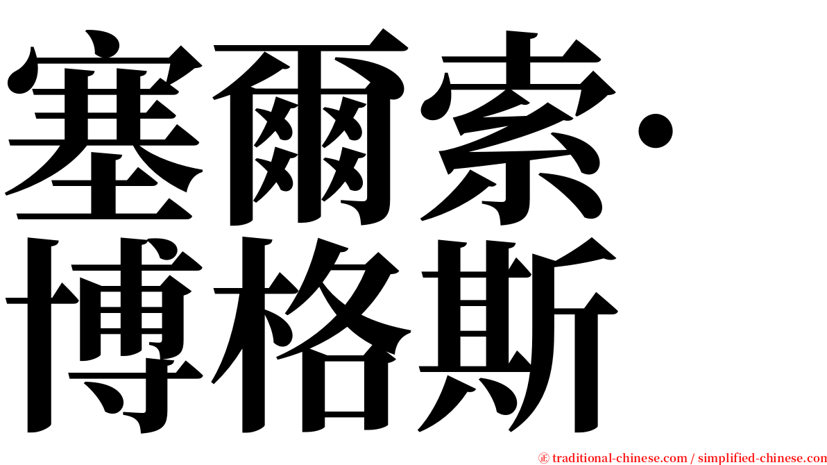 塞爾索·博格斯 serif font