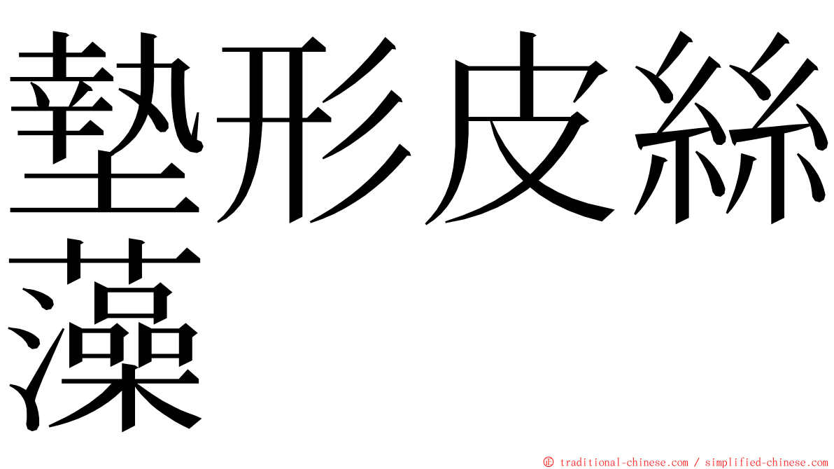 墊形皮絲藻 ming font