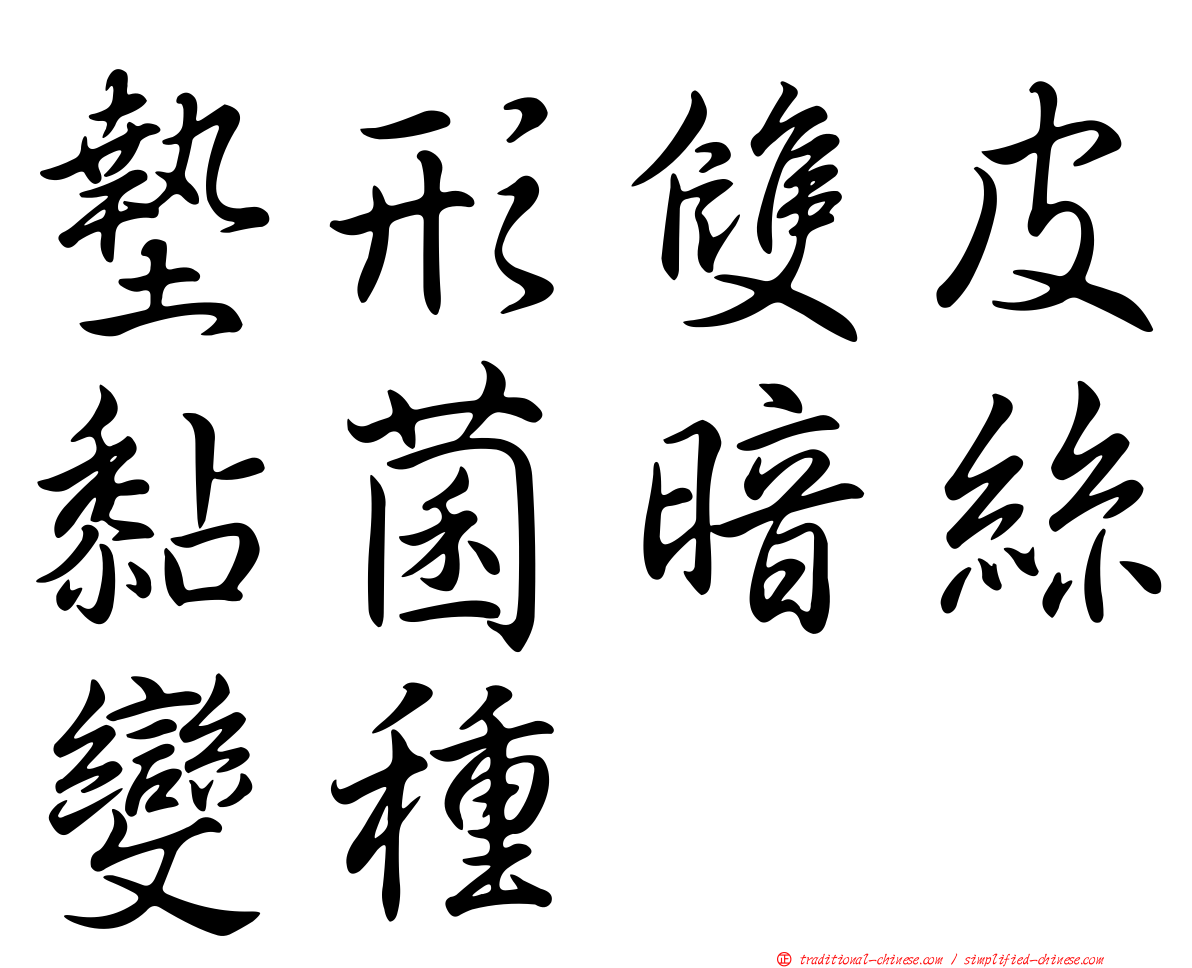 墊形雙皮黏菌暗絲變種