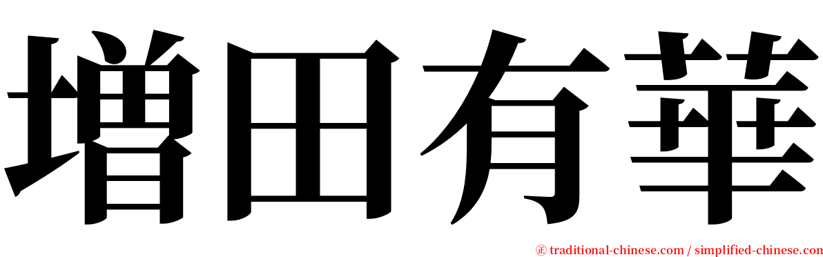 増田有華 serif font