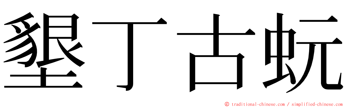 墾丁古蚖 ming font