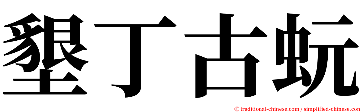 墾丁古蚖 serif font