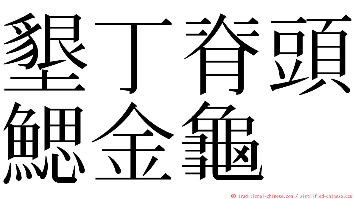 墾丁脊頭鰓金龜 ming font