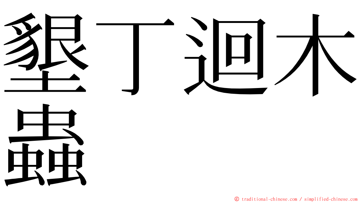 墾丁迴木蟲 ming font