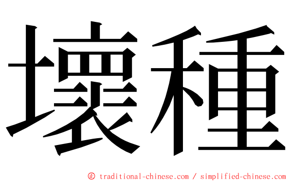 壞種 ming font