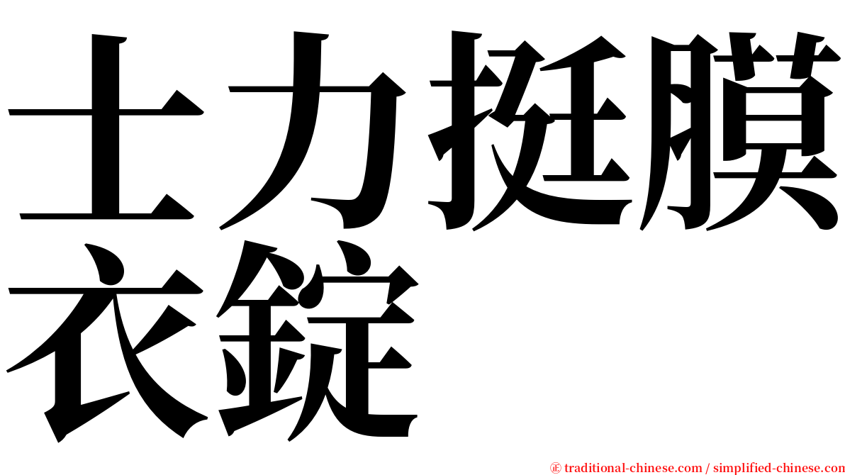 士力挺膜衣錠 serif font