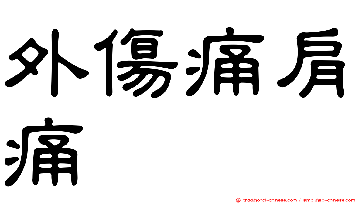 外傷痛肩痛
