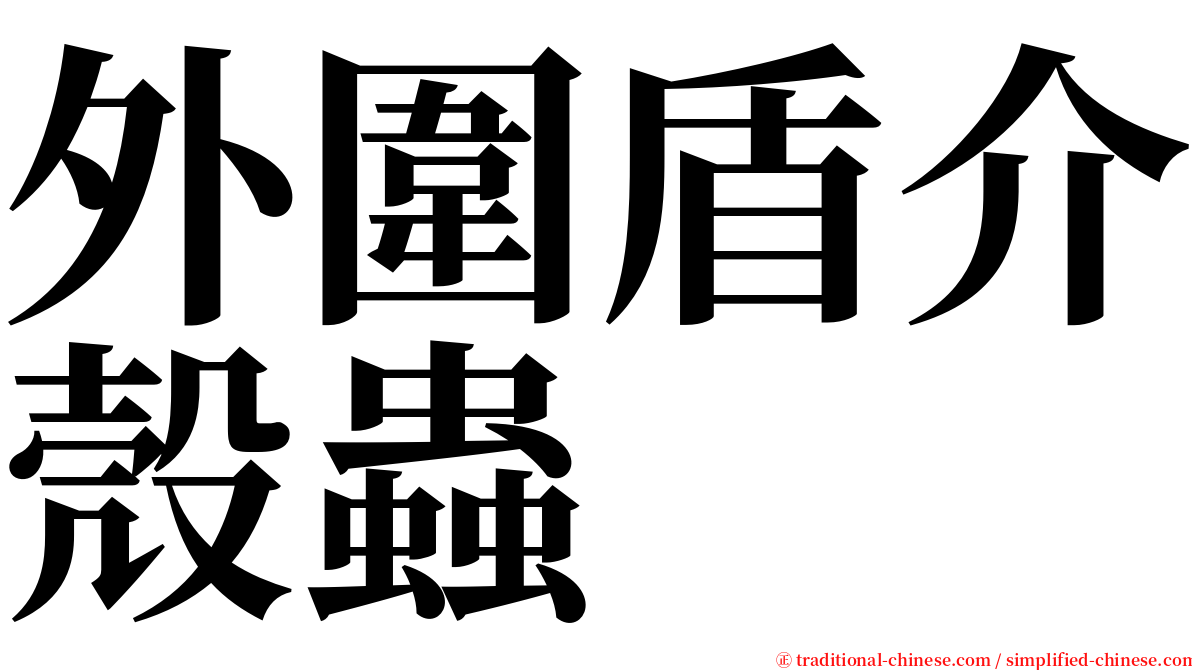 外圍盾介殼蟲 serif font