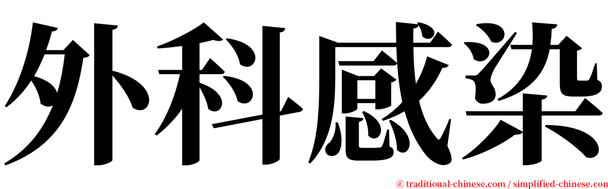 外科感染 serif font