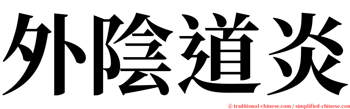 外陰道炎 serif font