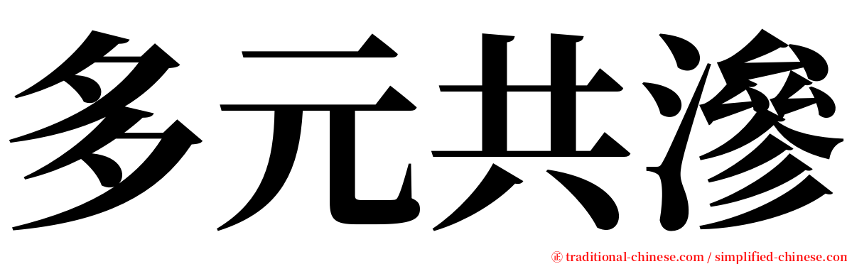 多元共滲 serif font